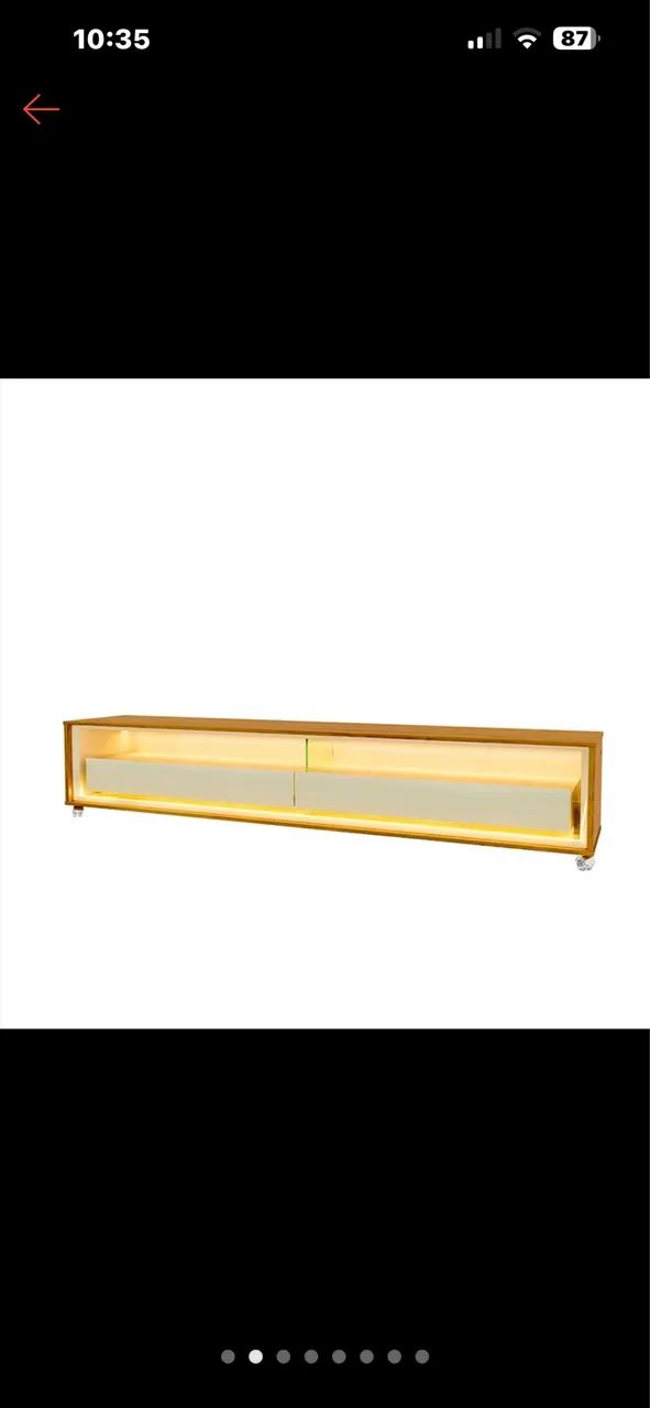 Rack para TV até 85 Polegadas com LED e Rodízios 172,5cm 100% MDF Requinte