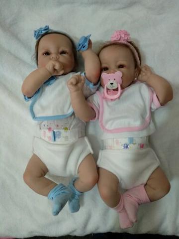 Boneca Realista Reborn Silicone Recém-nascido - Unidade - Foto 3