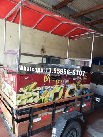 Carrinho de milho com 02 caldeirões superior - Foto 2