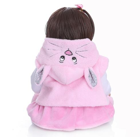 Boneca Reborn Bebê Coelinha toda de Silicone - Foto 5