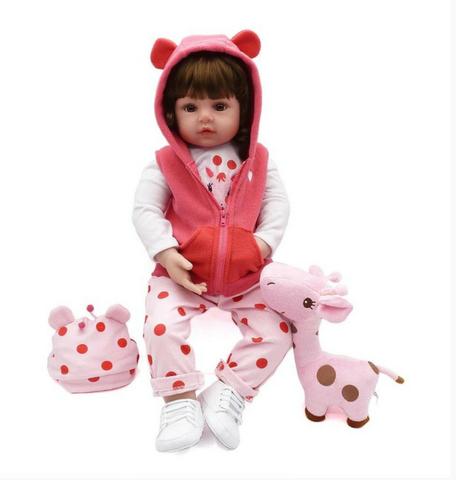 Boneca Bebê Reborn 48cm com girafinha - Foto 5