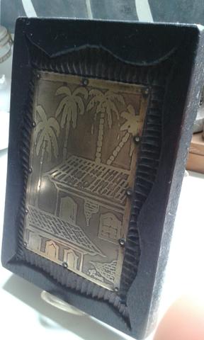 Jacarandá desenho em metal dourado - Foto 2