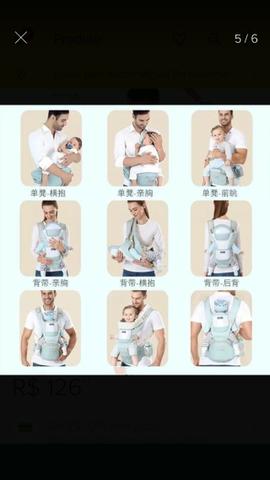 Canguru ergonômico e Moisés de bebê