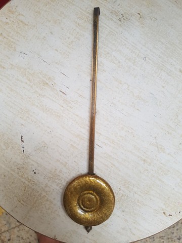 pêndulo para relógio parede antigo comprimento total 23 cm