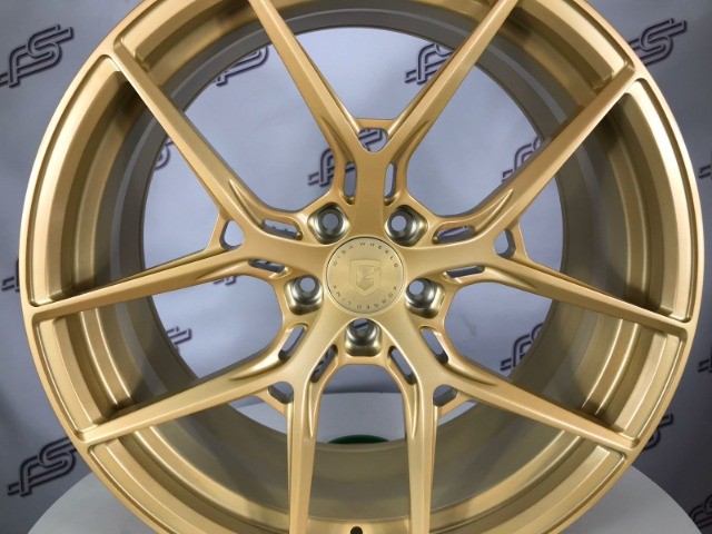 Rodas Gisa Forged P/ M3 2022 A5 Dourado Semi-Brilho 5x112 - 20x9 e 20x11 aro 20 duas talas - Foto 4
