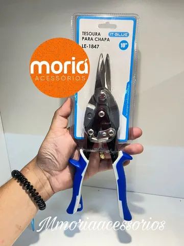 Tesoura Para Cortar Chapa De Aço Lata Corte Reto Manual
