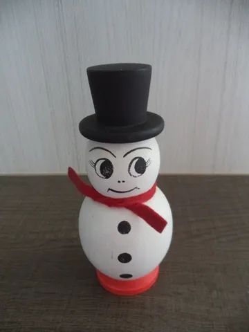 Paliteiro De Madeira Homem Da Neve