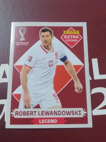 FIGURINHA LEGEND MBAPPE PRATA + LEWANDOWSKI BORDO COPA DO MUNDO