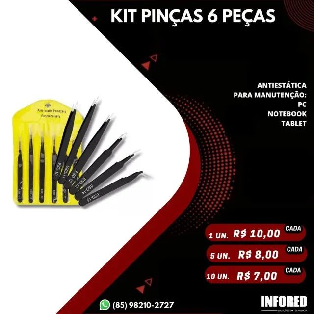 Kit de pinças para manutenção