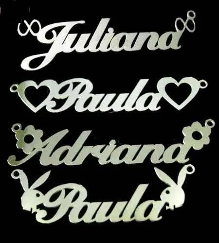 Colar Com Nomes ou Frase Prata 950 - Foto 4