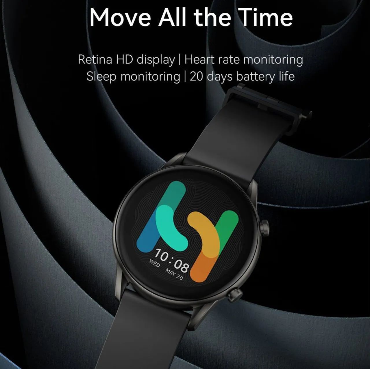  Smartwatch Xiaomi Haylou RS4 Plus/105 Modos Esportivos/Tela Retina Amoled 1.78/IP68 - Foto 4
