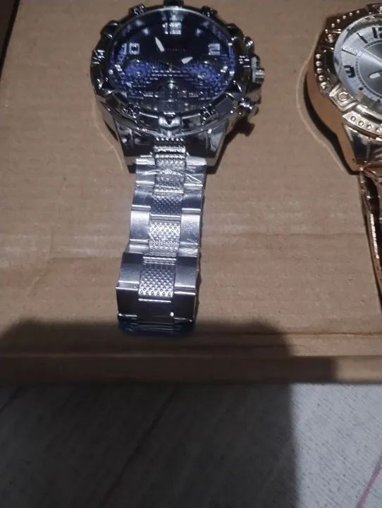 Relógio prata quatz - Foto 3