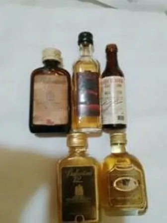 Miniaturas de Bebidas Variadas Nacionais e Importadas Lote 5 Unidades