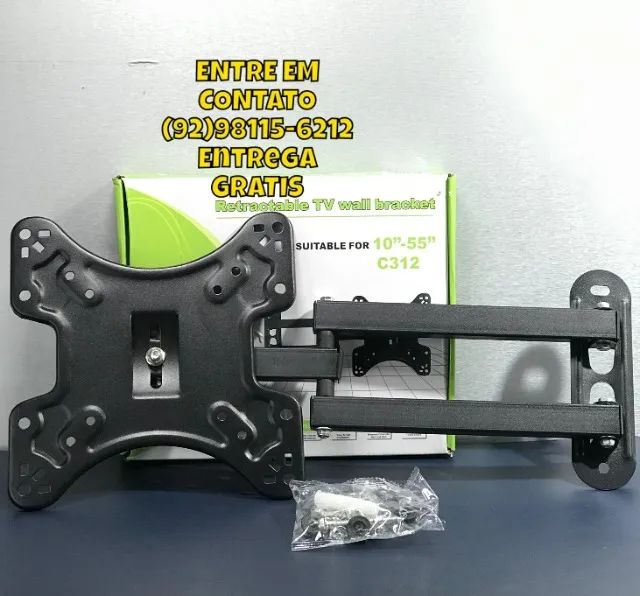 Suporte Articulado Retrátil Para Tv 10''-55'' Polegadas- Entregas 9h as 22h - Foto 5