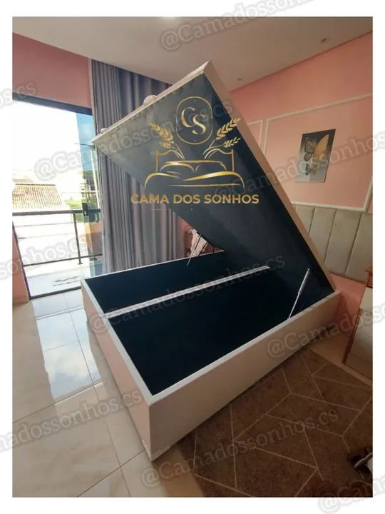 Cama Box com Baú - Queen Size - Nova - Foto 5