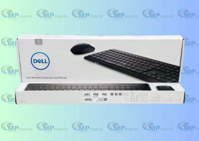 Loja MP Imports: Teclado e Mouse Sem Fio Dell KM3322W, USB, ABNT2, Preto