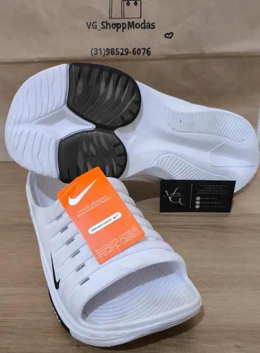 Chinelo Nike Zoom Branco  - Foto 4