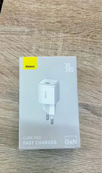 Carregador Baseus Turbo PD 30w para iPhone. Novo Lacrado.