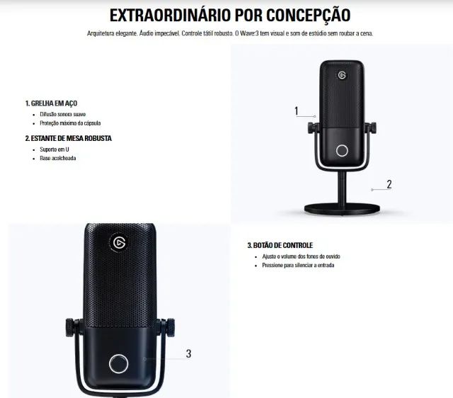 Microfone Condensador Elgato Wave 1 - Foto 2
