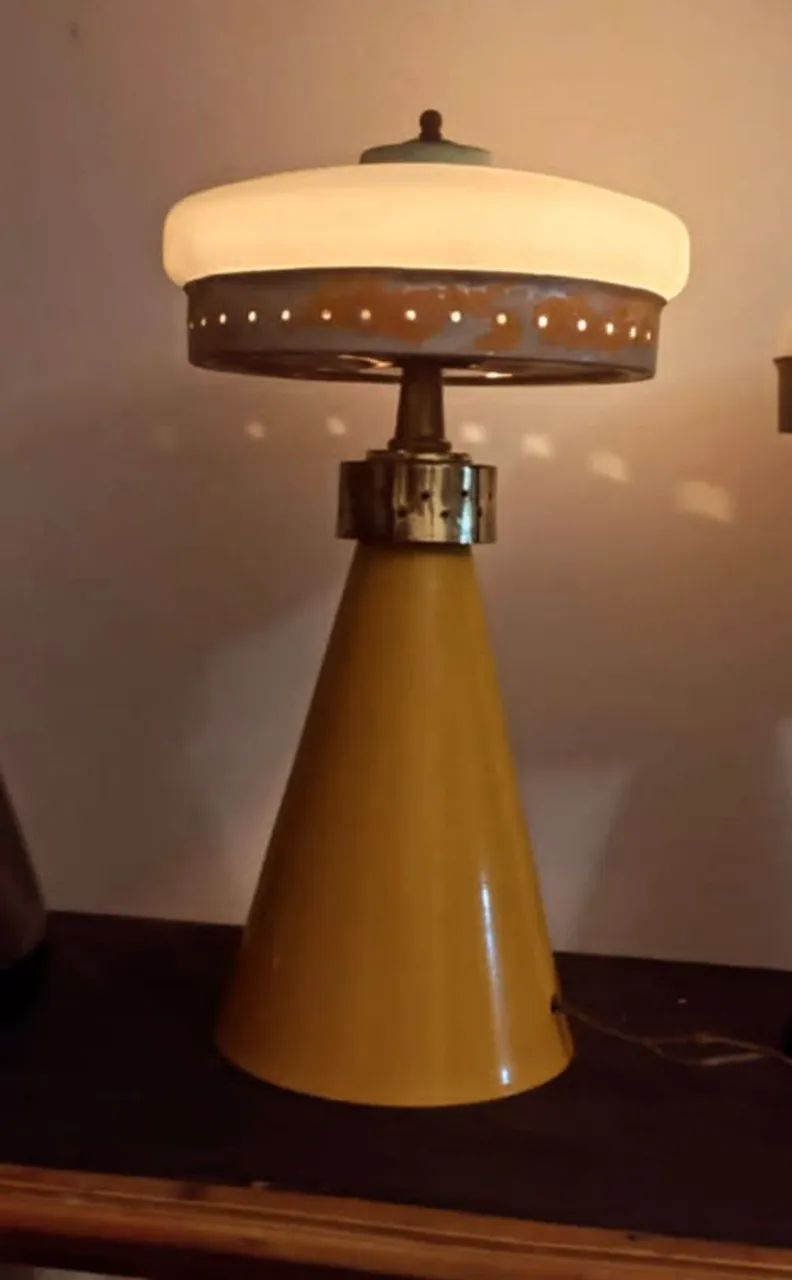 Luminária vintage assemblage 