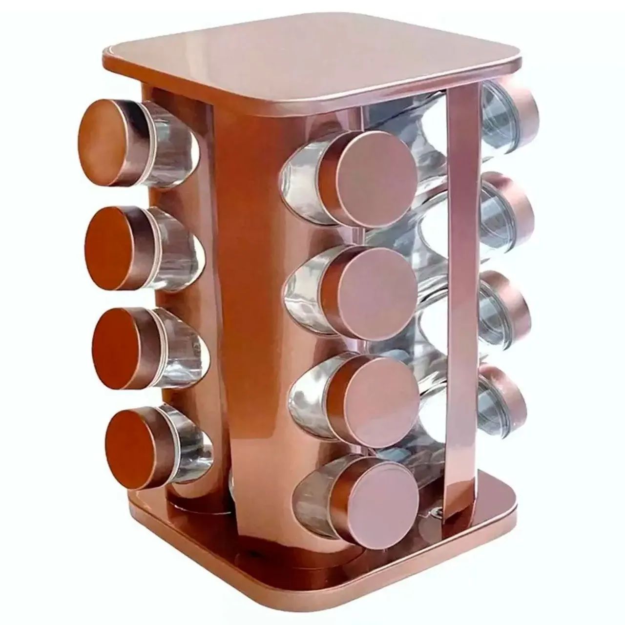 Porta Temperos Giratório Rose Gold  16 condimentos - Elegância e Organização - Foto 2