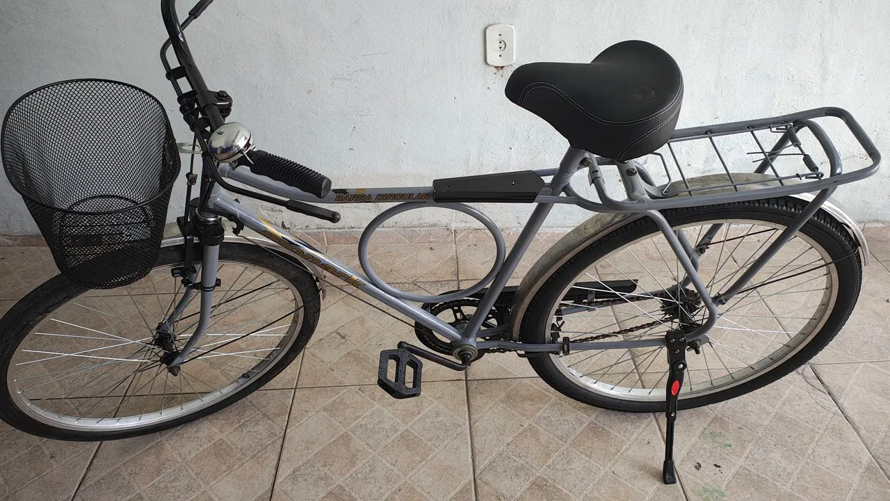 Bicicleta Urbana com Cesto e Bagageiro