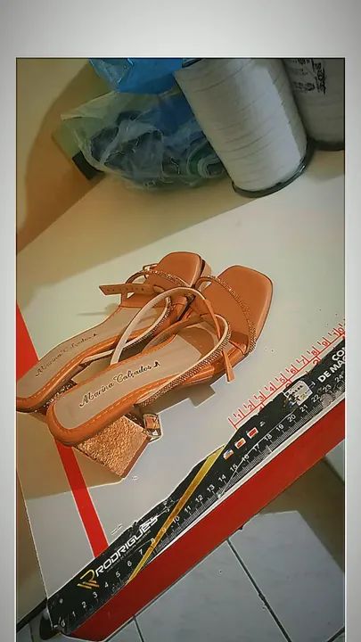 Sandália feminina marrom - Foto 3