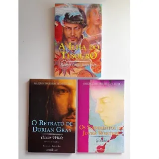 Livro A Ilha do Tesouro + O Retrato de Dorian Gray + O Sofrimento do Jovem Werther