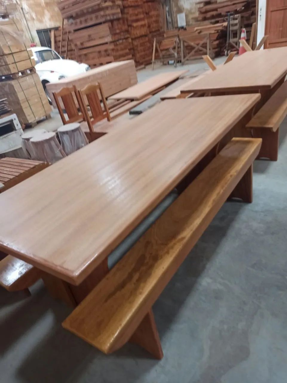 Mesa de Madeira  com 2 bancos - Foto 5