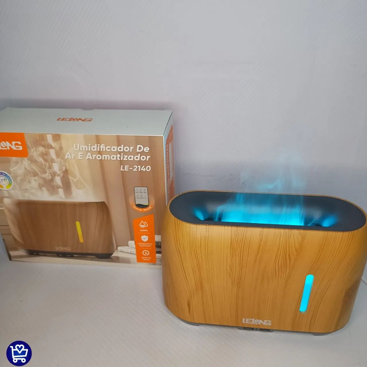 Umidificador de Ar Aromatizador LED Madeira 200ml - Foto 4
