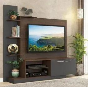Painel Rack para TV de ATÉ 55 Polegadas com 2 Portas e 4 Prateleiras (ENTREGAS EM ATÉ 24h)