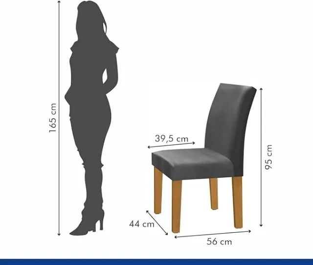 Cadeira Cleo Veludo Para Mesa - Foto 2
