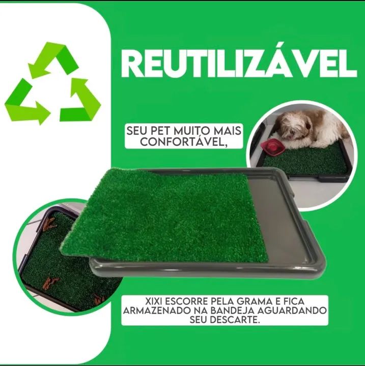 Tapete de Grama Sintética Sanitário Canino - Foto 2