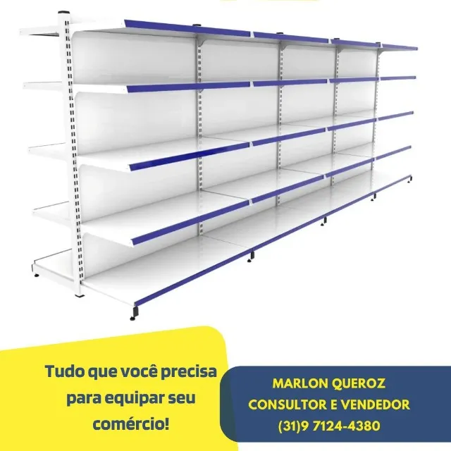 Gondola de Centro Polar Branca 5 Bandejas Nova