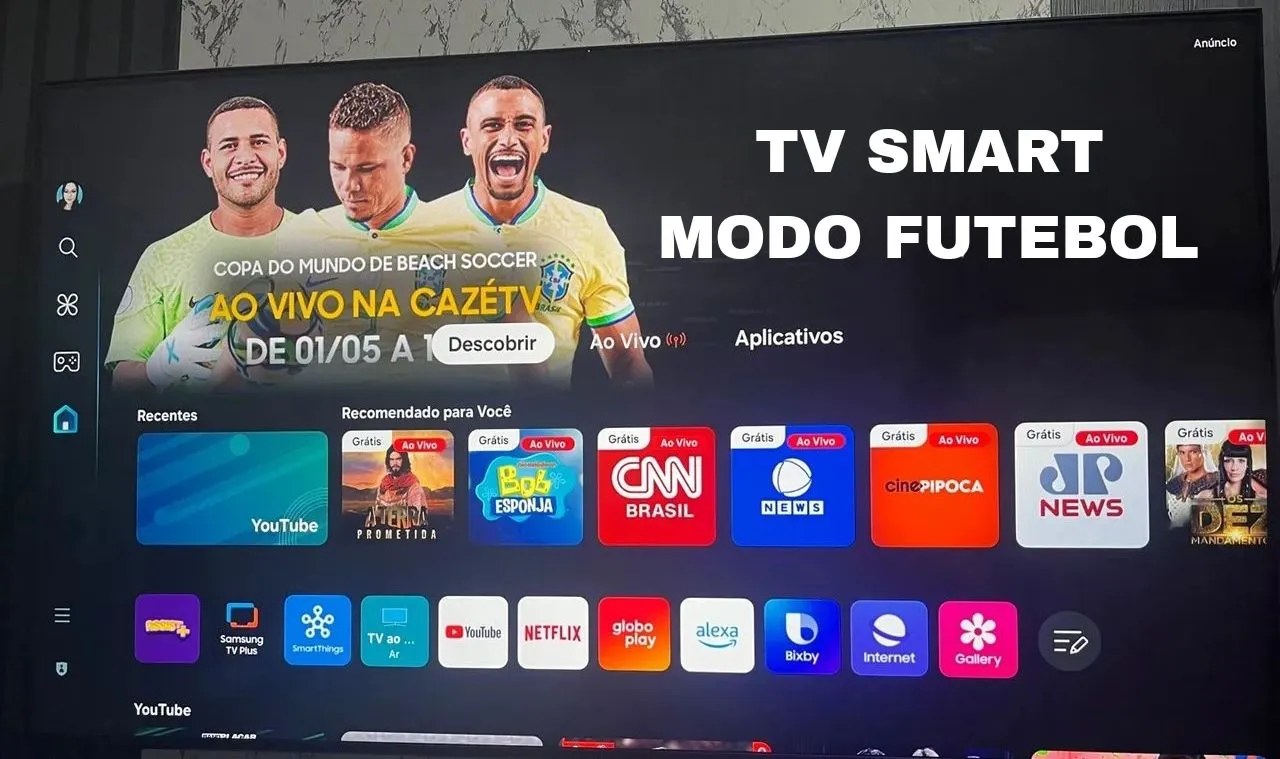 TV Smart 4K - Modo Futebol
