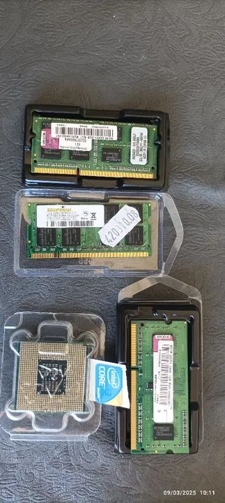 Processador Intel Core i3com adesivo original i3 Intel mais 3 memórias - Foto 2