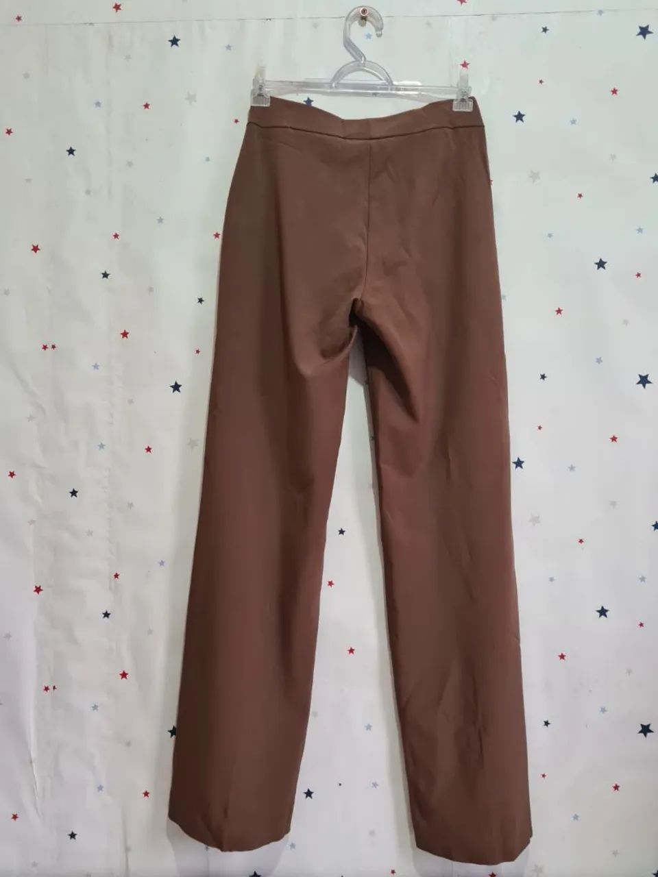 Calça Social practory tam 38/40 Marrom com Cinto Decorado - Foto 2