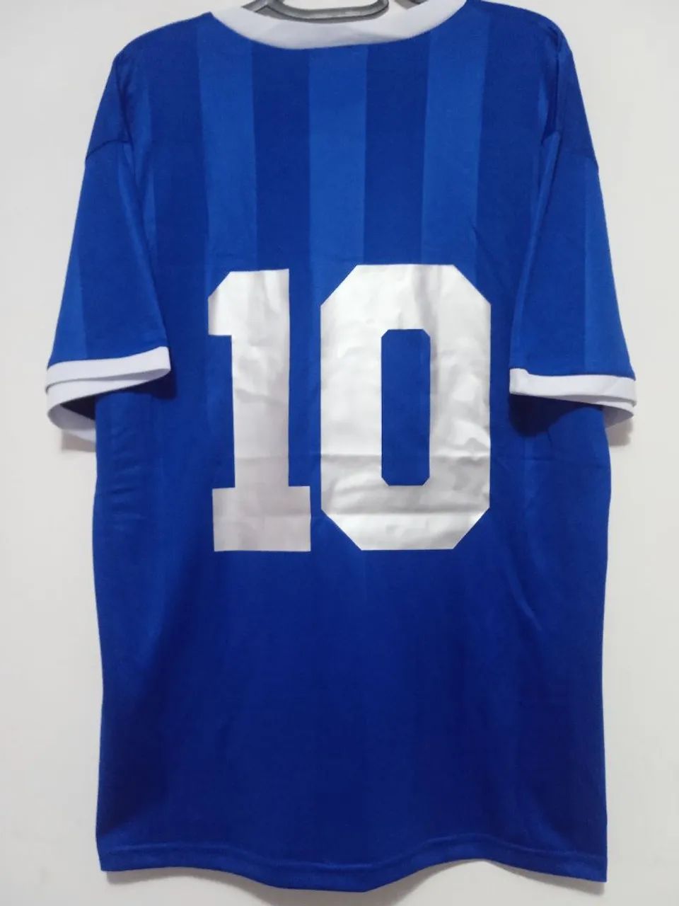 Camisa Argentina Copa 1986 Modelo Jogo Inglaterra #10 Maradona Autografada Certificada - Foto 3