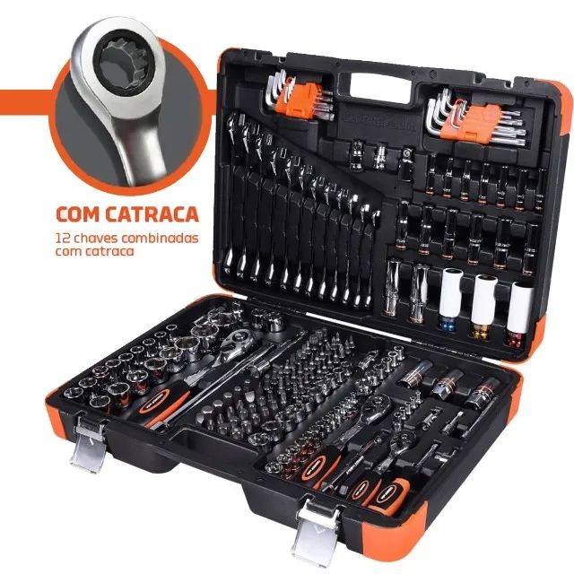 Jogo De Ferramentas Oficina Master Maleta 178 Itens Robust - Foto 2