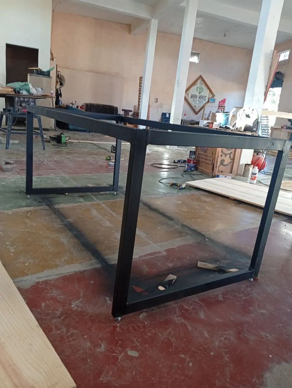 Basem em metalon 50x30 para mesa