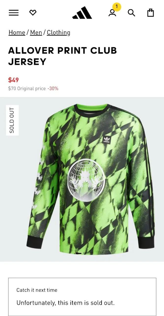 adidas all over print club jersey