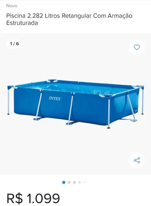 Piscina Retangular Intex 2.60x1.60x0.65m - Foto 3