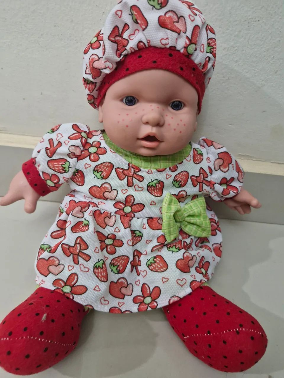 BY Milk de Morango - boneca de pano com cheirinho de morango - Foto 2