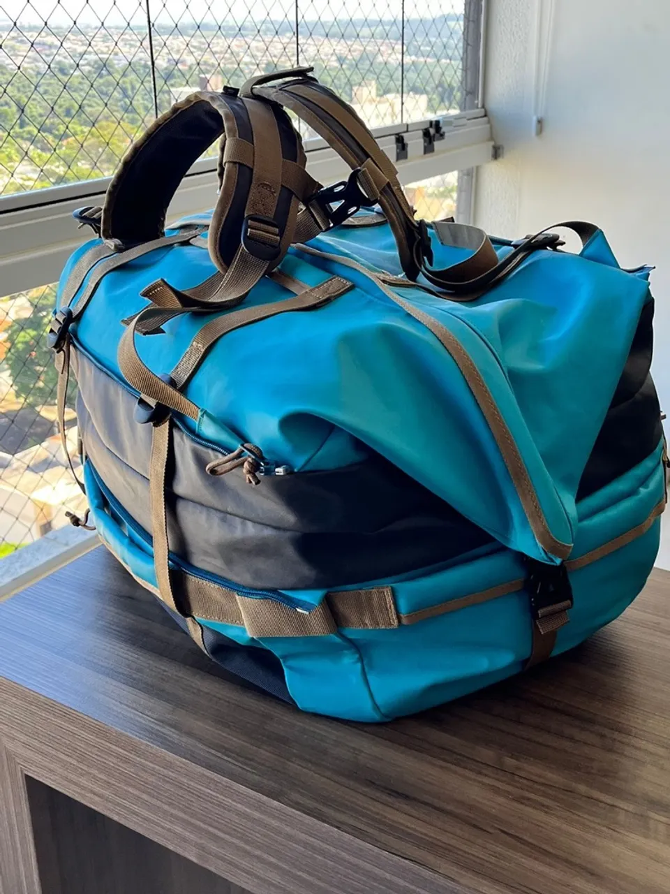 Bolsa de Trekking de Transporte Viagem Extend 40-60 L Forclaz azul