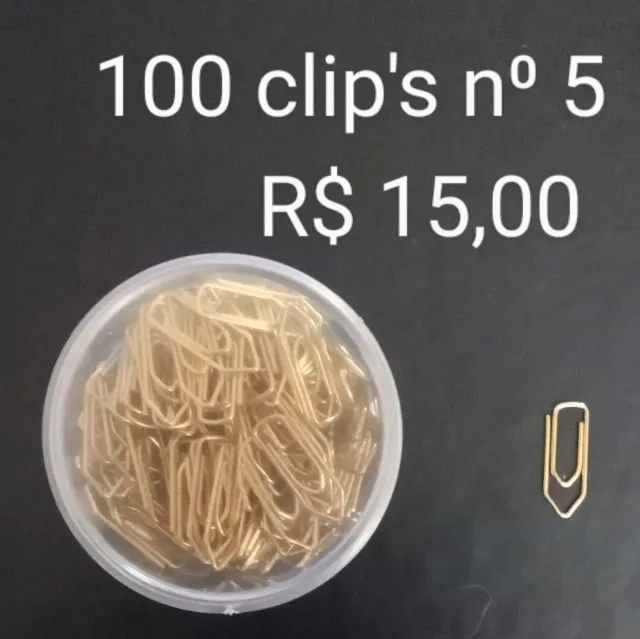Mini clip's dourado nº 5