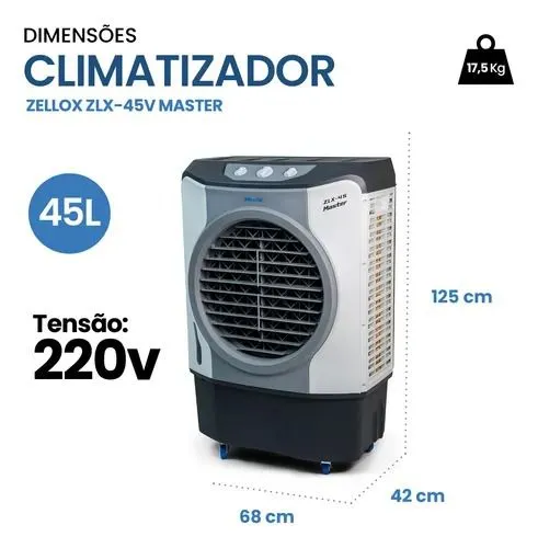 Climatizador Zelloz ZLX-45V Master 45L 220v