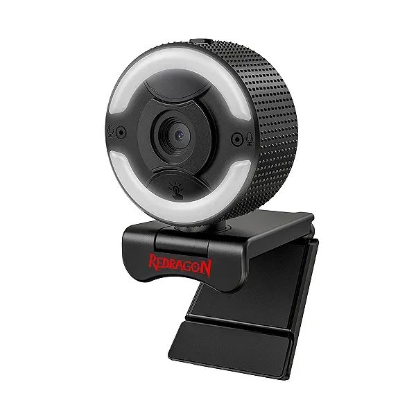 Webcam Redragon Oneshot Full HD 30FPS Com Microfone, Com Luz LED, Capa Magnética - WZetta