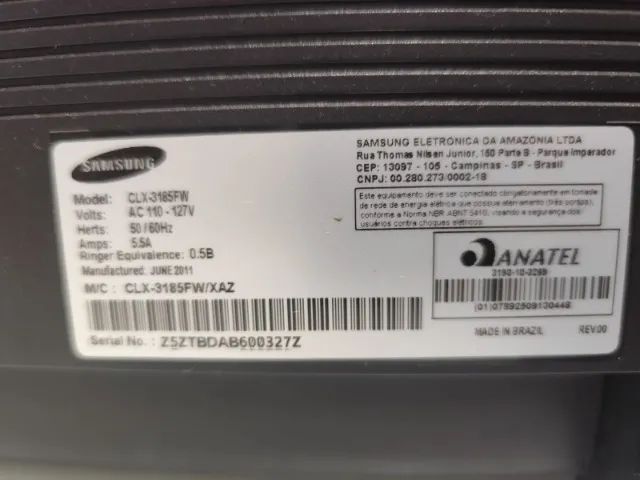 Impressora multifuncional laser colorida Samsung CLX-3185FW - Foto 5