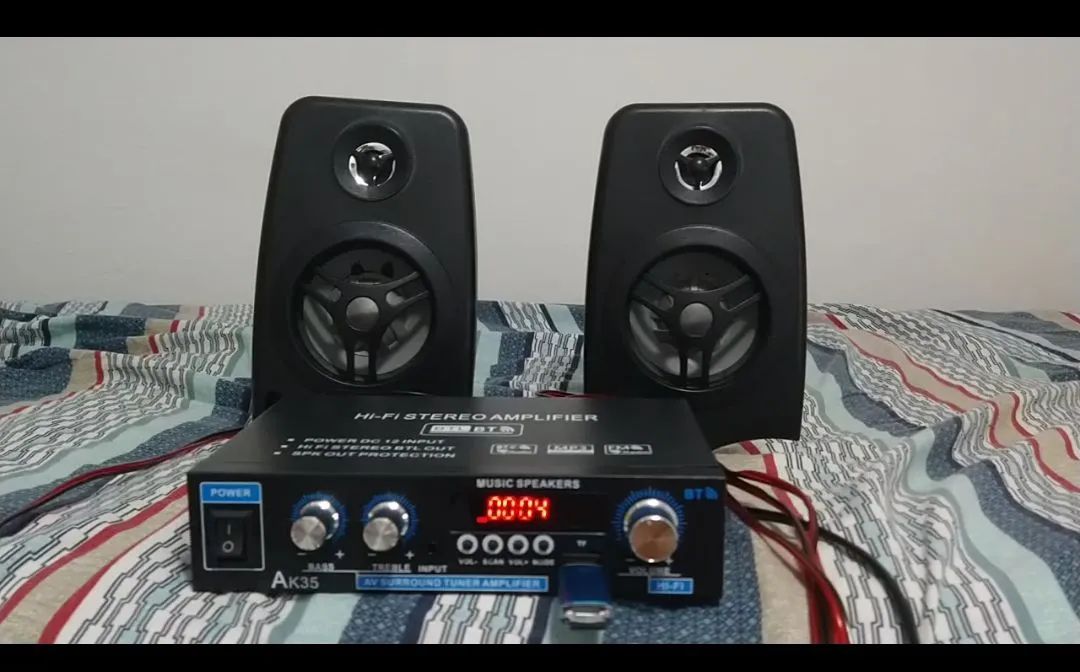 Amplificador rádio FM Bluetooth 