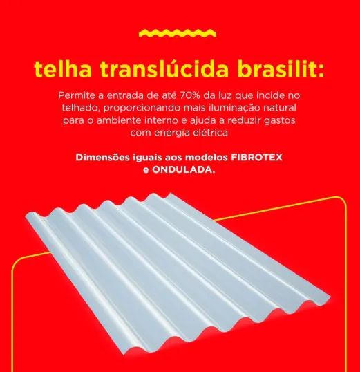 Telha de Polipropileno Ondulada Onda Baixa 244x50cm Translúcida - Foto 2